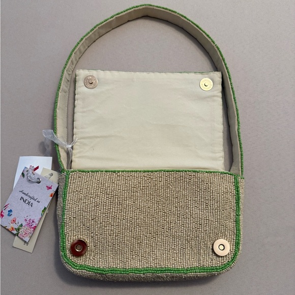 Handcrafted in India Beaded Bag Aperol Spritz Orange Cocktail - Picture 6 of 7